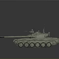 Military Armored Combat Vehicle With Main Cannon Heavy Duty Tracks And Mounted Weapons