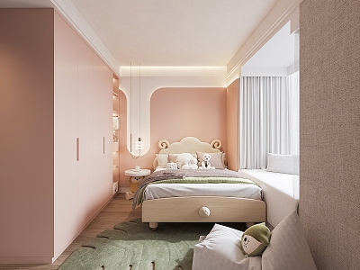 Home Bedroom Children's Room Daughter Room 3d model