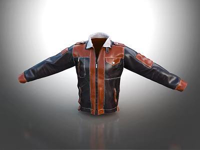 Modern Leather Jacket Jacket 3d model