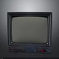 Vintage TV Set Retro Design Classic Black Frame Old Fashioned Electronic Appliance