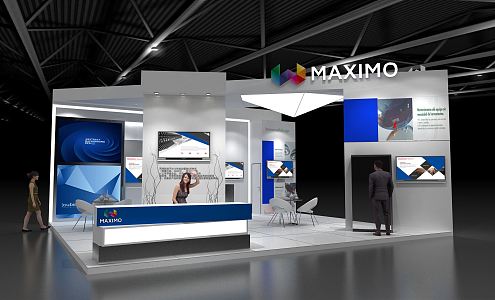 Modern Exhibition Hall Booth 3d model