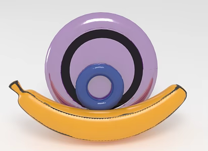 modern toy swimming pool inflatable toy 3d model