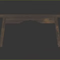 Rustic Solid Wood Table With Natural Grain And Sturdy Carved Legs