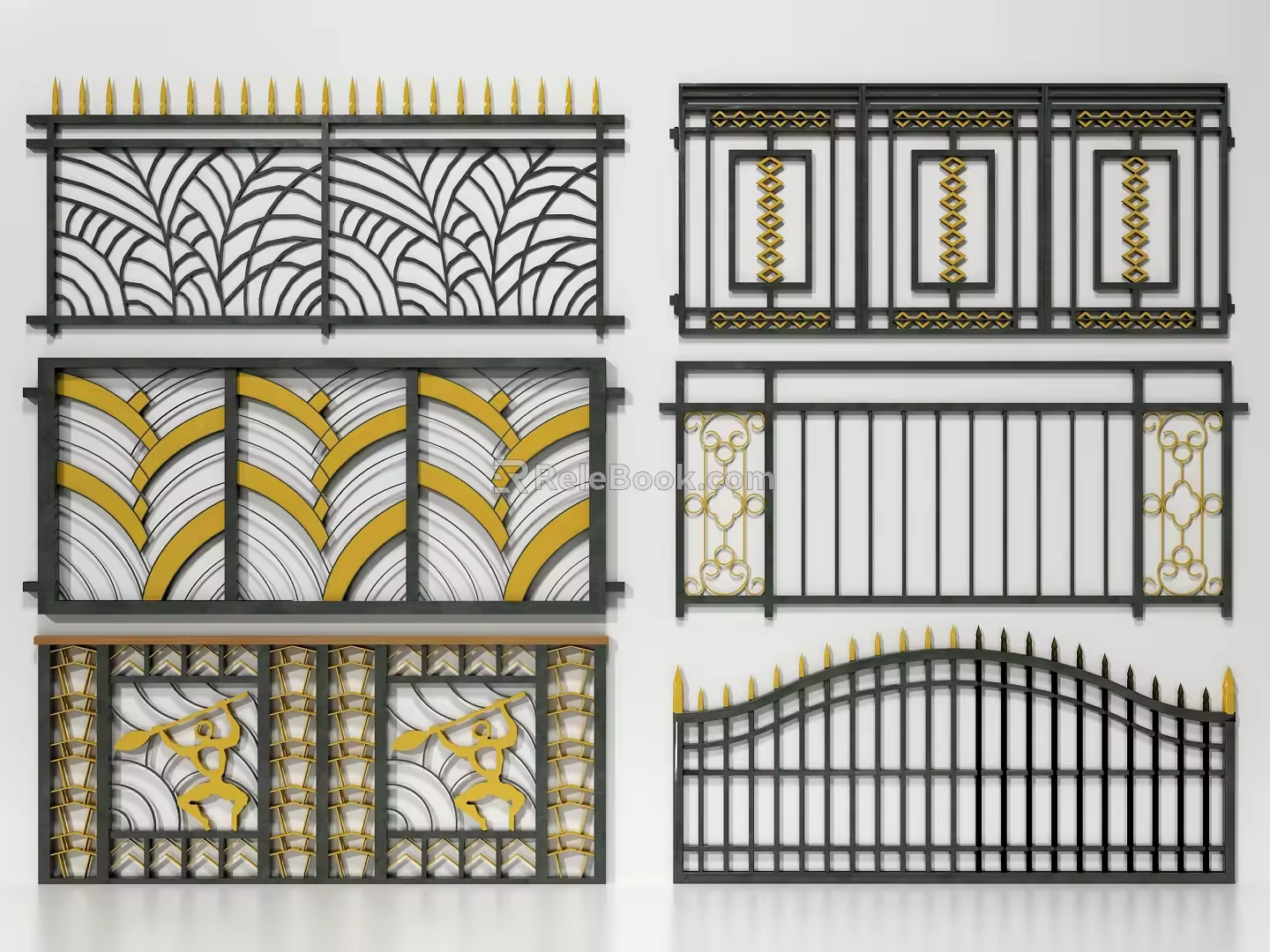 Modern Railing Iron Railing 3d model