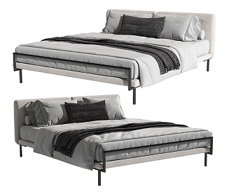 Double bed 3d model