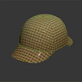 Classic Brown Beige Checkered Flat Cap With Stylish Design For Casual Wear