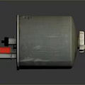 Automotive Fuel Filter With Metal Casing Red Knob And Inlet Outlet