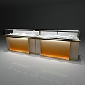 Modern Jewelry Store Glass Display Case With Illuminated Base And Elegant Design