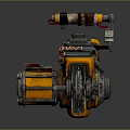 modern chainsaw handheld chainsaw weapon 3d model