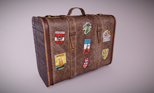 Modern Luggage Suitcase 3d model