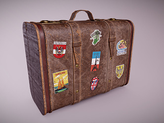 Modern Luggage Suitcase 3d model