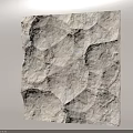 Natural Beige Stone Wall With Rough Textured Surface For Interior Design
