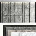 Gray Textured Stone Wall Design With Multiple Tones For Interior Decor 3d model