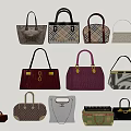 Collection Of Stylish Handbags Showcasing Classic Modern Designs And Diverse Patterns