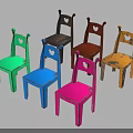 Vibrant Small Furniture Chairs Featuring Heart Shaped Backrests In Multiple Colors