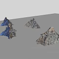 Natural Stone Wood Mountain Models Featuring Realistic Texture And Crafted Details
