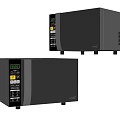 Black and White Microwave Ovens As Modern Kitchen Appliances With Digital Displays