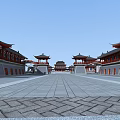 Chinese ancient building Chang'an Datang realm 3d model