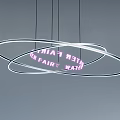 Modern Circular LED Pendant Light With Glowing Rings Hanging For Contemporary Interiors