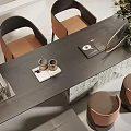 New Chinese Tea Table and Chair Combination 3d model