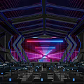 Modern Bar Clear Bar Tickahouse Area Stage 3d model