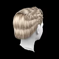 3D Human Head Model With Blonde Short Hair And Detailed Facial Features