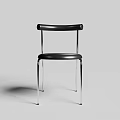Sleek Modern Black Leather Leisure Chair With Comfortable Metal Legs Design