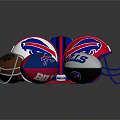 Buffalo Bills Football Helmets And Footballs Sports Gear Collection