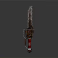 Industrial Heavy Duty Chainsaw With Sharp Metal Blade And Red Handle Design