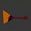 Triangular Orange Household Tool With Black Base Red Long Handle And Top Knobs