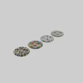 Round Decorative Seat Cushions With Tree Prints And Geometric Patterns For Home Use