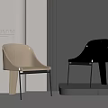 Modern Designer Accent Chair With Beige And Black For Interior Design