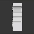Stackable Front Load Washer and Dryer White Modern Compact Laundry Unit 3d model