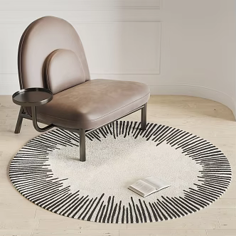 Modern Sofa Chair Leather Leisure Chair 3d model