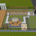 Beautiful Courtyard Garden Design With Lush Grass Wooden Deck Pergola And Outdoor Seating