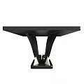 Sleek Black Coffee Table With Curved Legs And Metal Accent Base Design