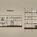 Middle Ancient Bookshelf Middle Style Bookshelf Storage Rack 3d model