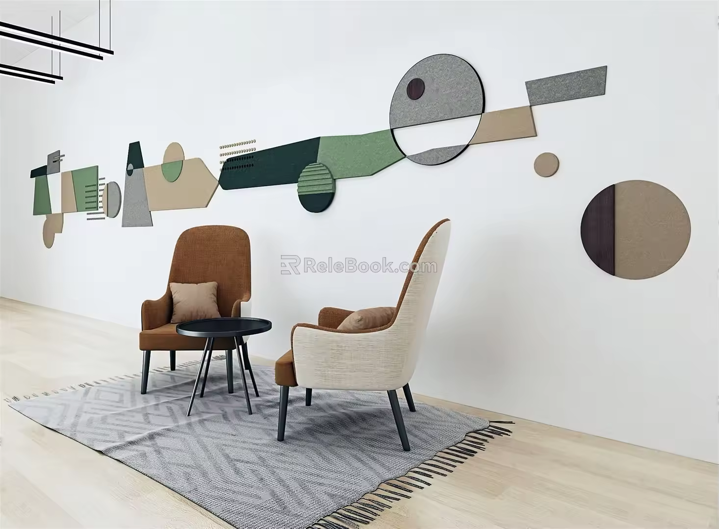 Modern Casual Sofa Combination Single Sofa Combination 3d model