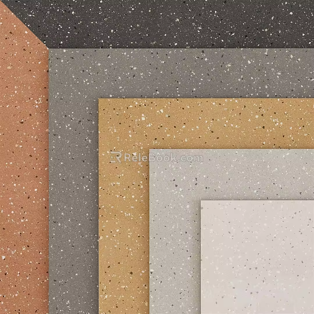 Modern floor tile terrazzo floor tile 3d model
