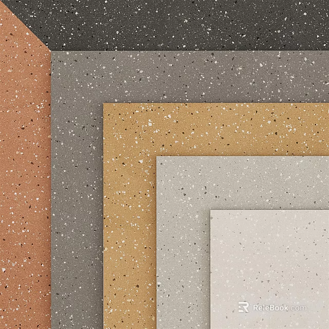 Speckled Floor Tiles In Various Colors Like Brown Gray Beige And White 3d model 
