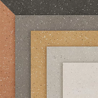 Speckled Floor Tiles In Various Colors Like Brown Gray Beige And White 3d model