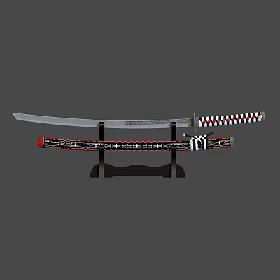 Japanese-style samurai sword 3d model Japanese-style samurai sword 3d model