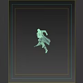 Action Game Movie Character With White Hair Long Coat Dynamic Running Stance