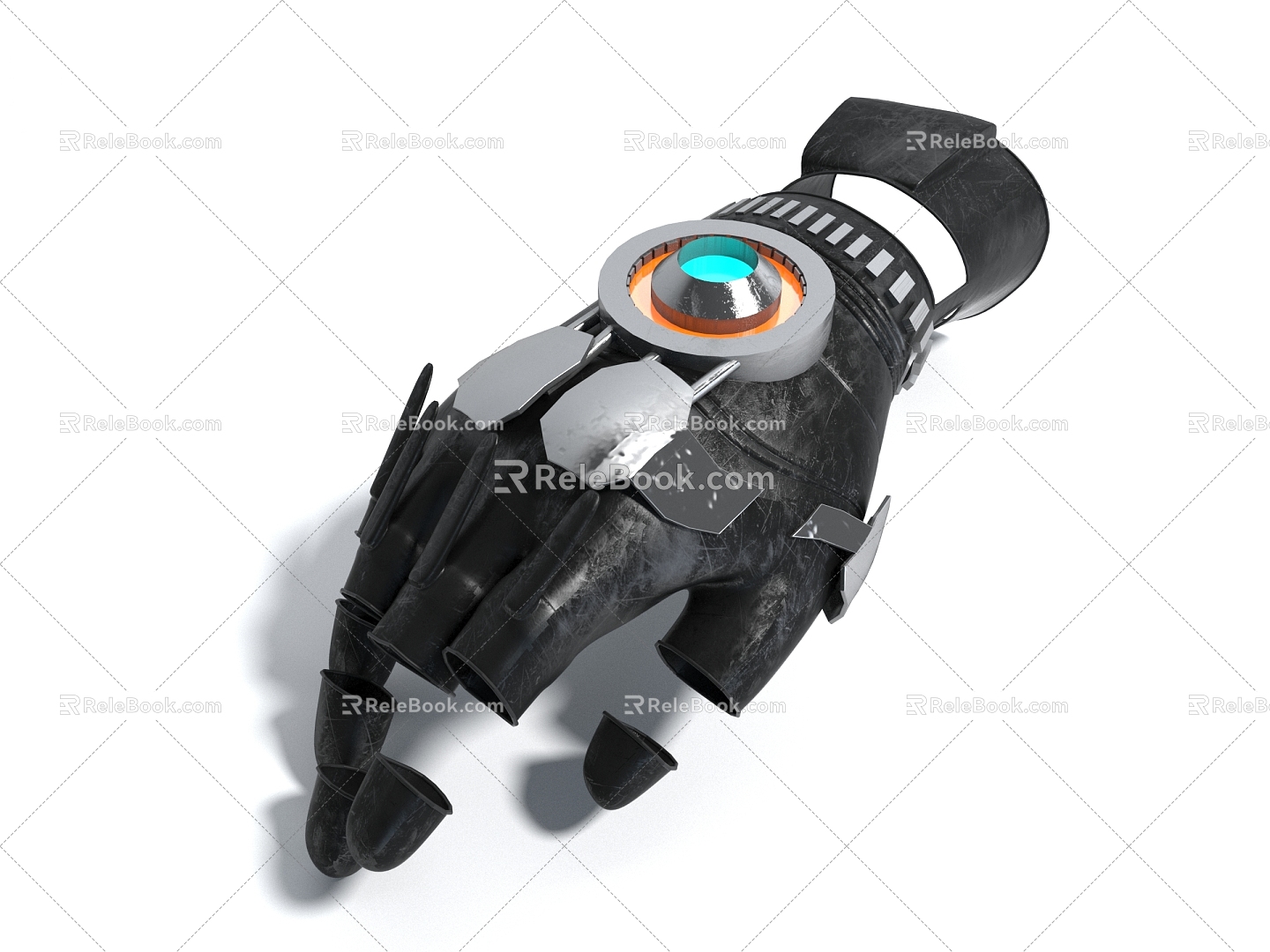 Arm manipulator prosthetic sci-fi material robot arm metal hand glove weapon 3d model