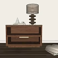 medieval bedside table lamp 3d model