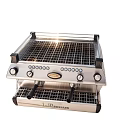 La Marzocco Stainless Steel Espresso Machine Kitchen Appliance With Control Panel And Steam Nozzles