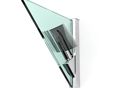 Modern Wall Lamp With Glass Panel And Metal Frame For Home Lighting 3d model