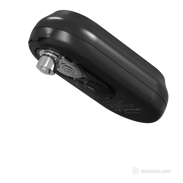 Modern Black Electronic Security Device With Key Lock And Compact Design 3d model 