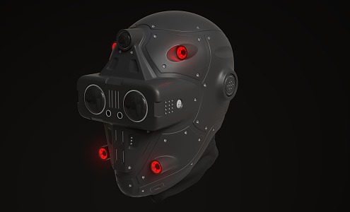 Game character sci-fi helmet mechanical helmet combat helmet 3d model