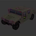 Olive Green Military Vehicle with Red Blue Lights and GBI Logo for Off Road Use